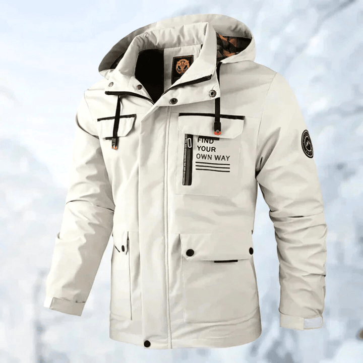 Levoire | Veste Coupe-Vent Chaude pour Homme Blanc
