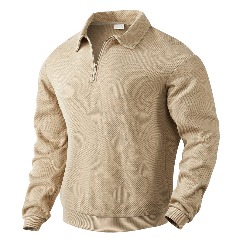 Levoire | I Zip Pull-Over Avec Motif Beige