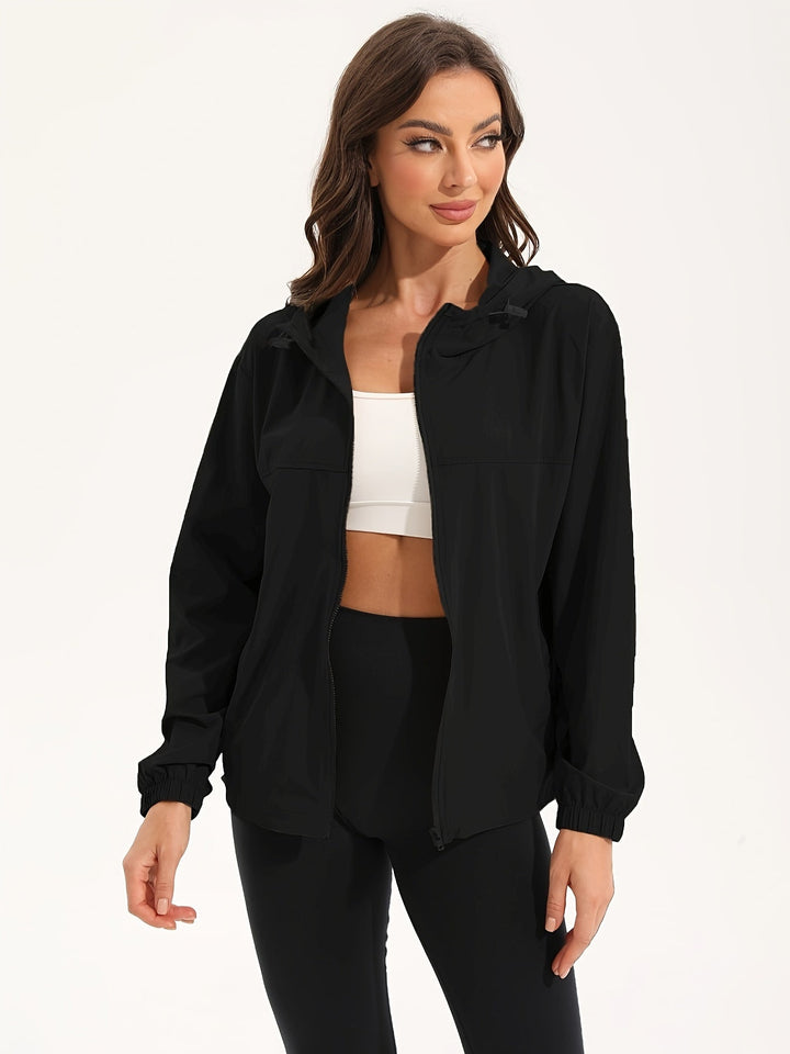 Levoire | Veste De Sport Légère Et Déperlant Avec Capuche Noir