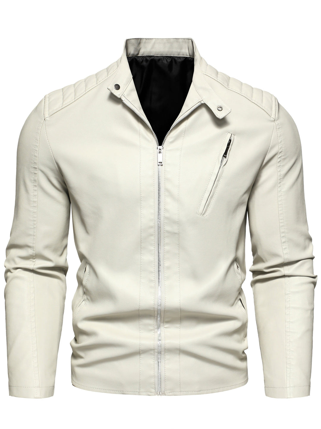 Levoire | Veste en cuir Élégante Beige