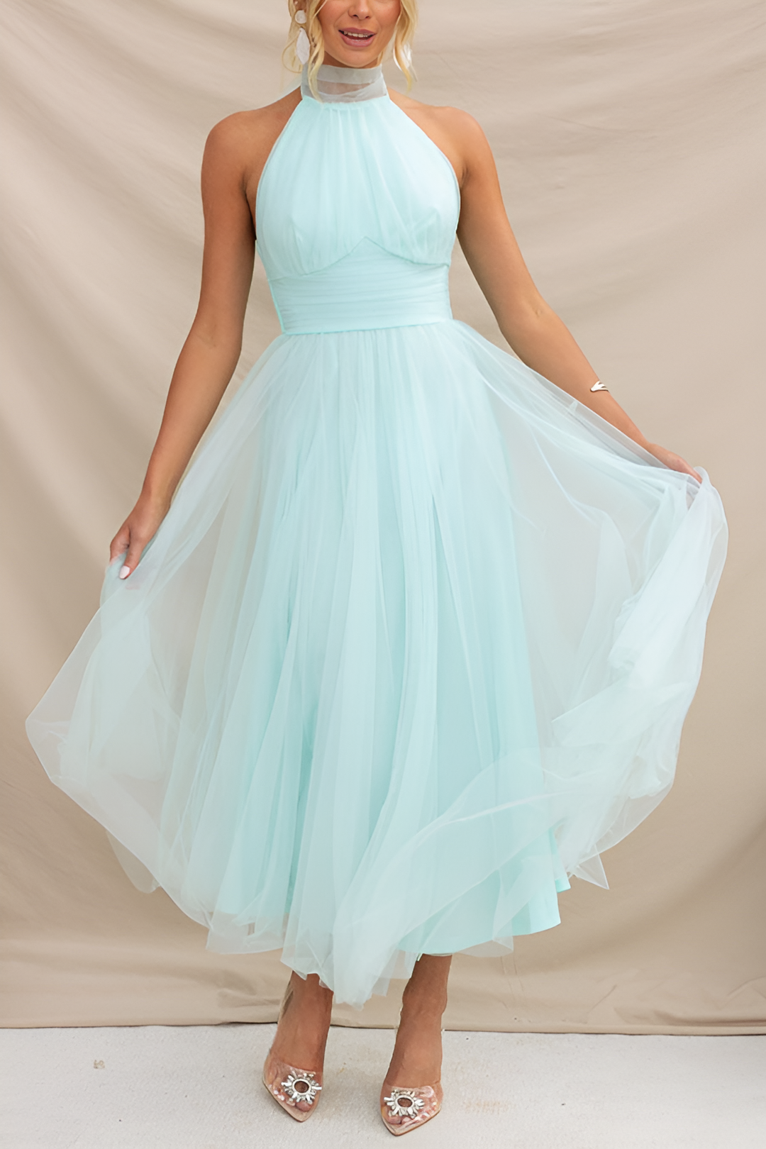 Levoire | Robe Longue Élégante Vert