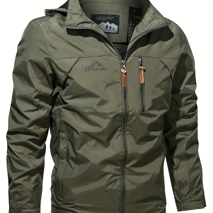 Levoire | Veste De Plein Air Softshell Pour Hommes Avec Capuche Olive vert 1