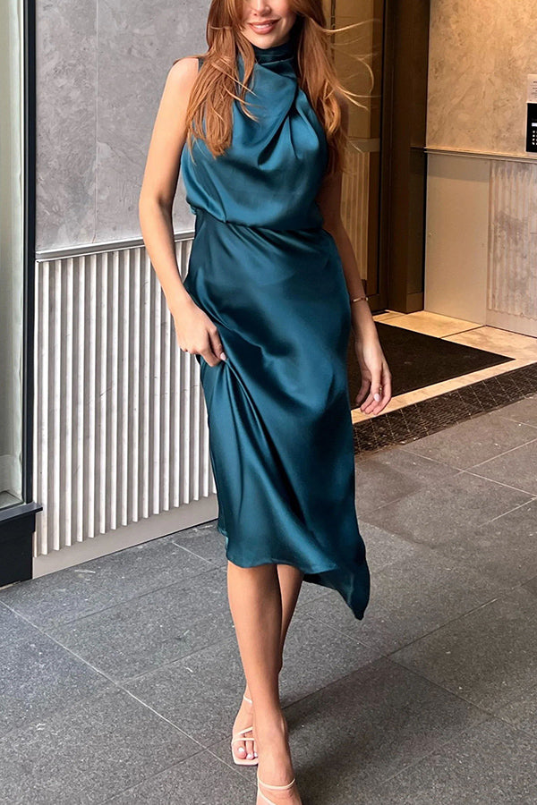 Levoire | Robe De Fête Élégante Sans Manches Bleu