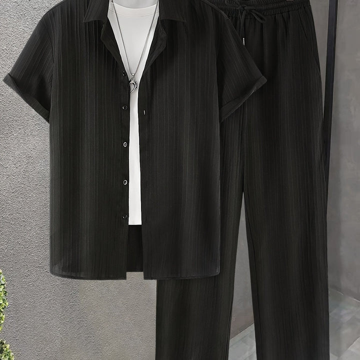 Levoire | Ensemble De Vêtements Décontractés Pour Hommes À Rayures