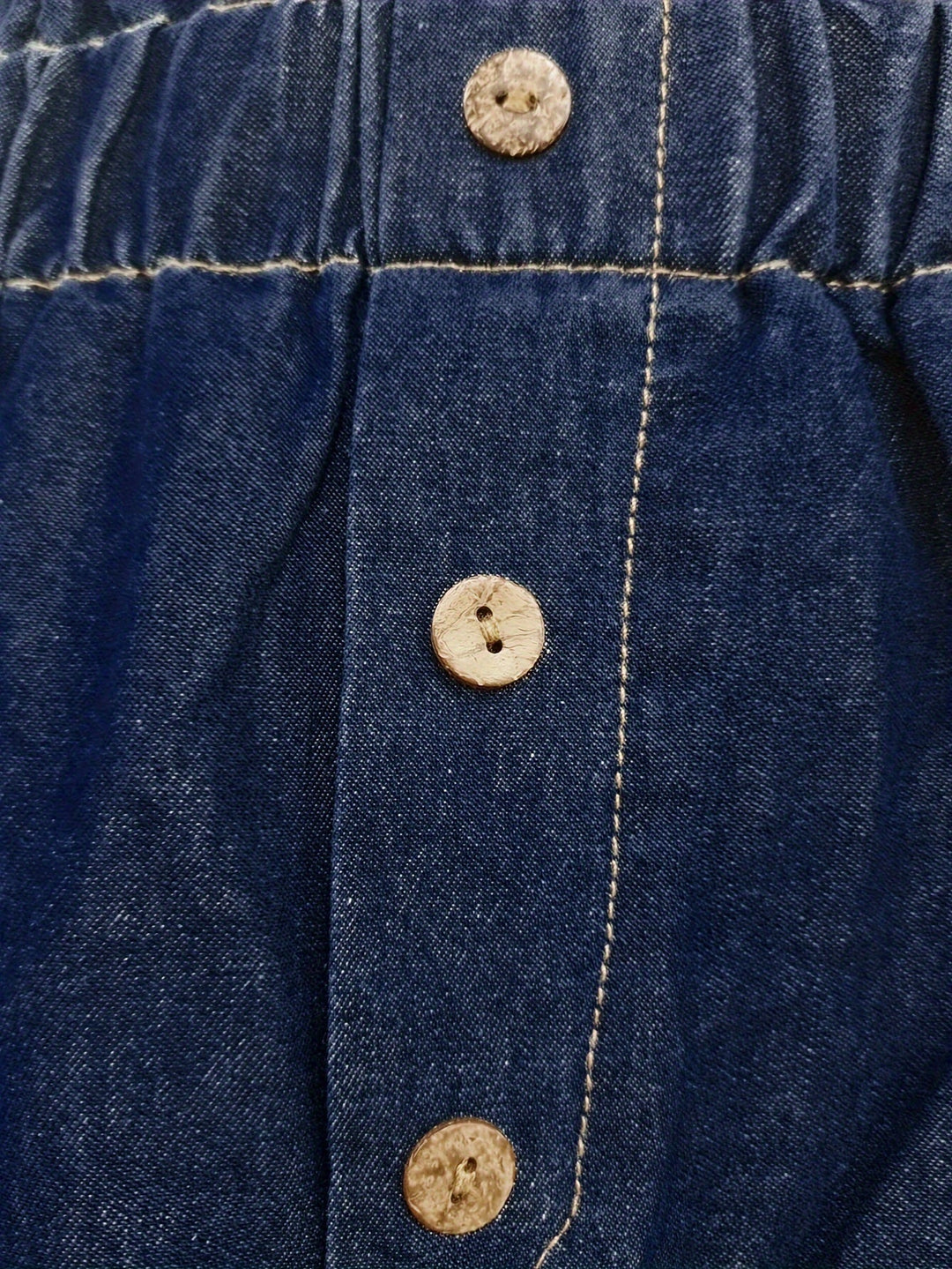 Levoire | Jupe Midi En Denim À Taille Haute Avec Fermeture À Boutons