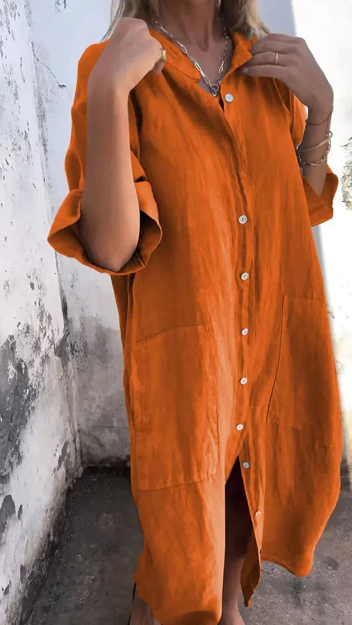 Levoire | Décontractée et élégante chemise d'hiver Orange