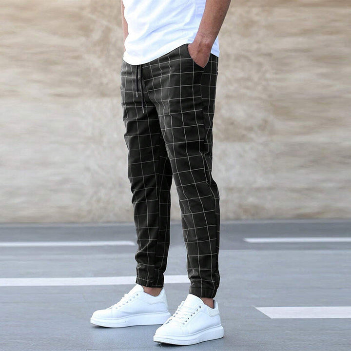 Levoire | Pantalon À Carreaux Élégant Noir