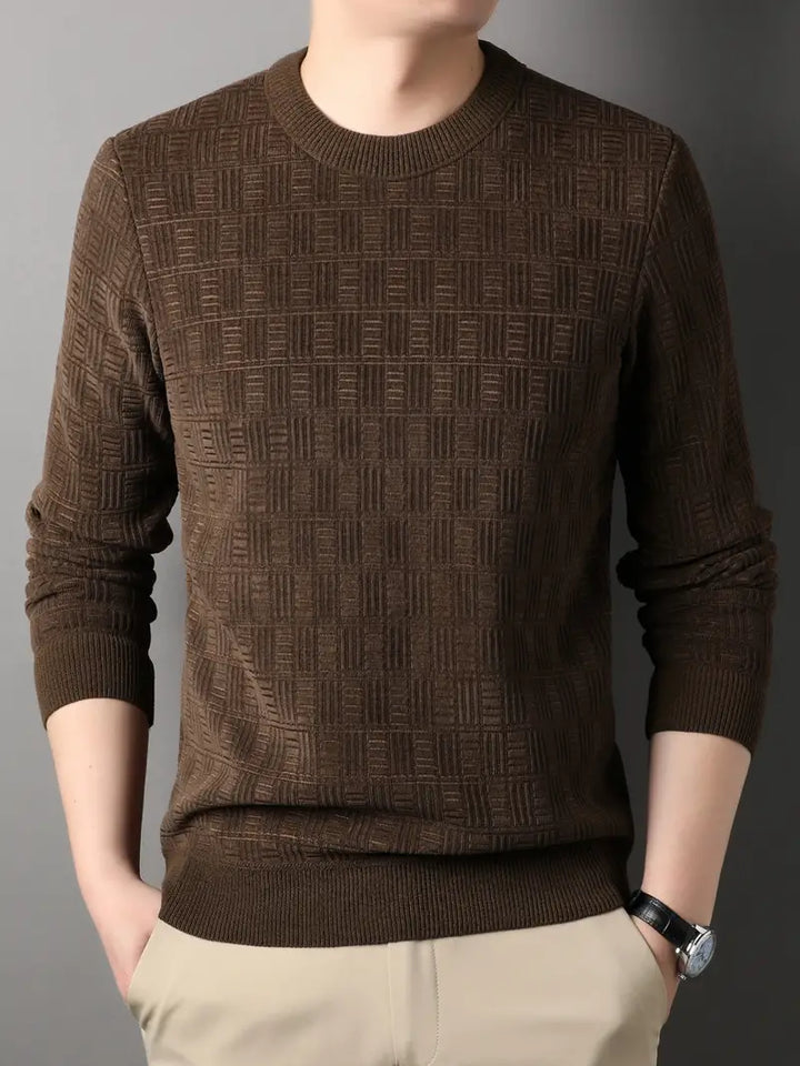 Levoire | Sweat-Shirt De Luxe Élégant Avec Col Rond Pour Hommes Café