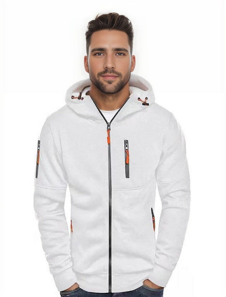 Levoire | Veste De Sport Pour Hommes Avec Capuche Blanc