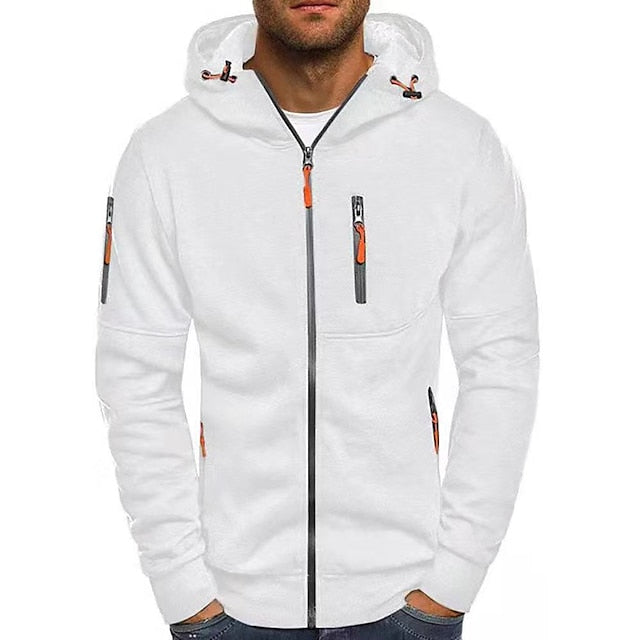 Levoire | Sweat À Capuche De Loisirs Avec Fermeture Éclair Blanc