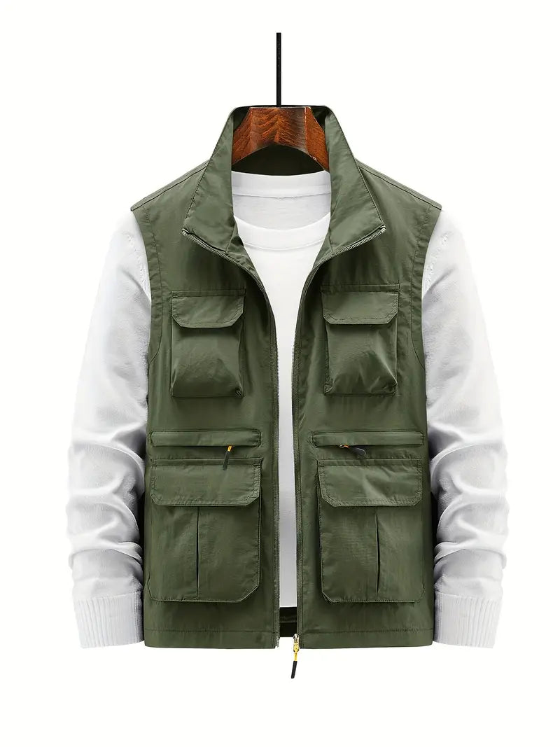 Levoire | Veste Homme Multi Poches Zippées Vert armée