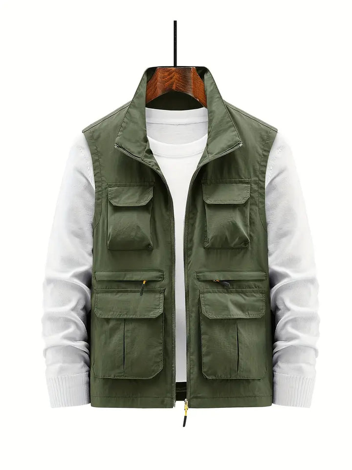 Levoire | Veste Homme Multi Poches Zippées Vert armée