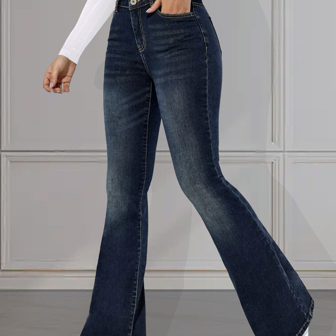Levoire | Pestyt Bleus Jeans Rétro Avec Ourlets Élargissants