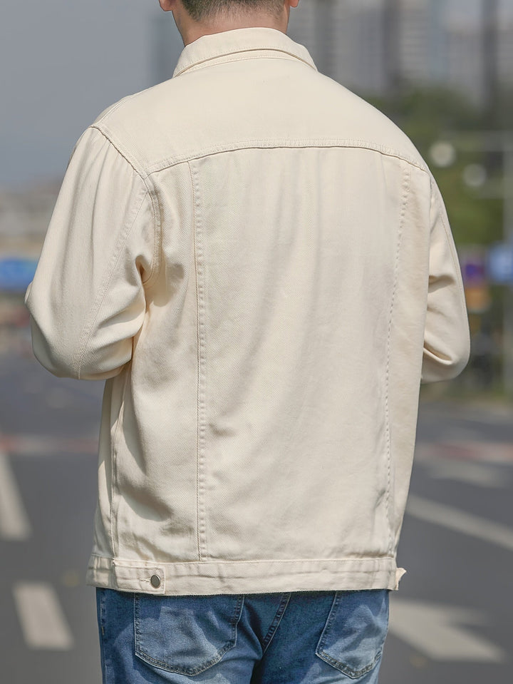 Levoire | Veste En Coton Pour Hommes Dans Un Style Denim Décontracté