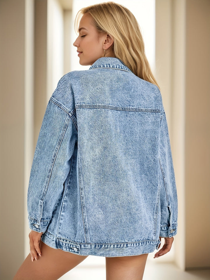 Levoire | Récolte De Raisins Veste En Denim Bleue Pour Femmes