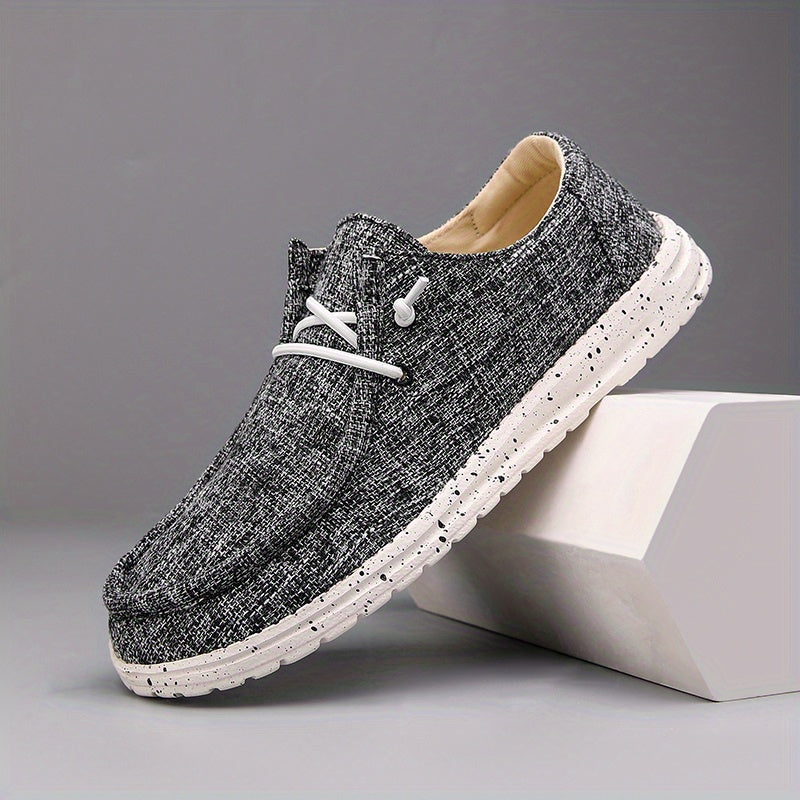 Levoire | Rentoa Hommes Mocassins À La Conception Minimaliste Et À Bout Rond Noir CN41(EU41)