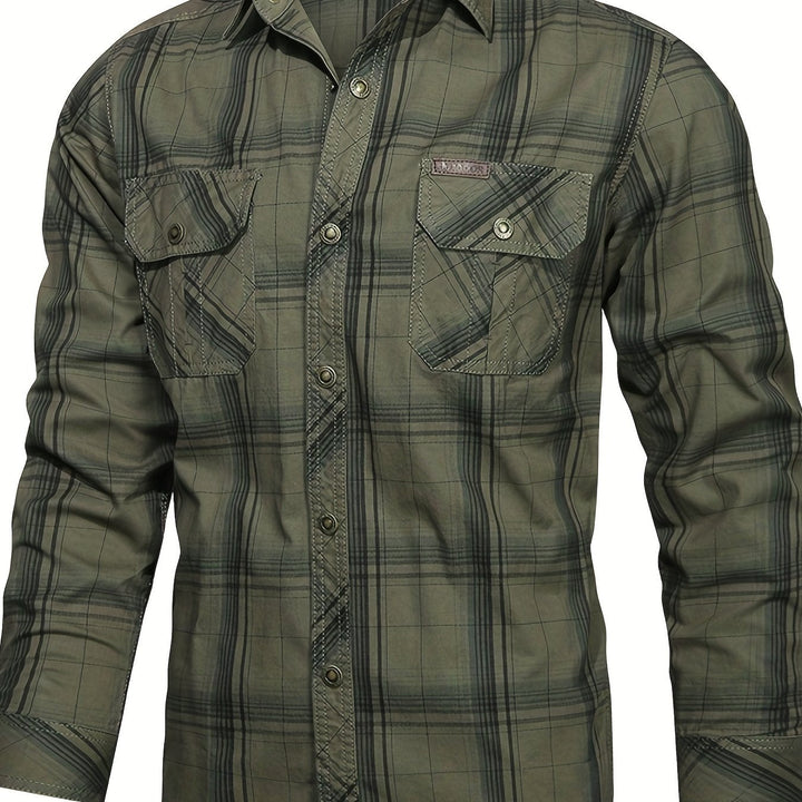 Levoire | Canapé À Motifs Pull Décontracté Pour Hommes À Manches Longues Vert olive