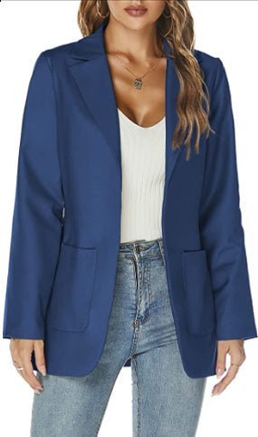 Levoire | Blazer Avec Poches Pour Femmes Bleu foncé