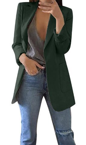 Levoire | Blazer Avec Poches Pour Femmes Vert foncé