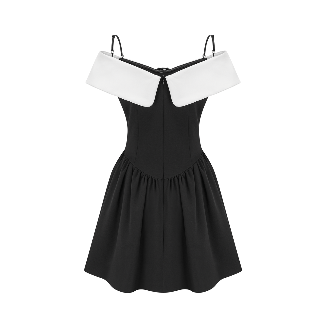 Levoire | Robe Mini Noire Off The Shoulder