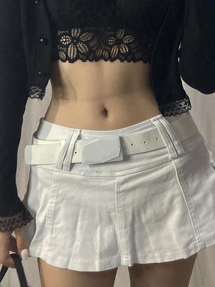 Levoire | Jupe Mini En Denim Blanc