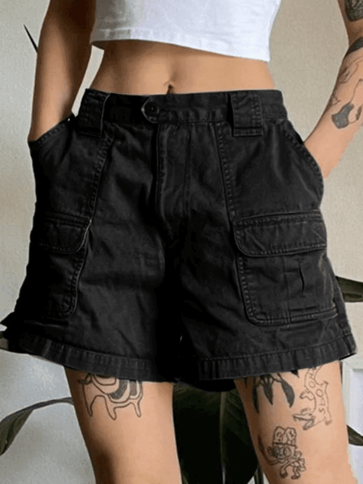 Levoire | Short Cargo En Denim À Jambe Droite