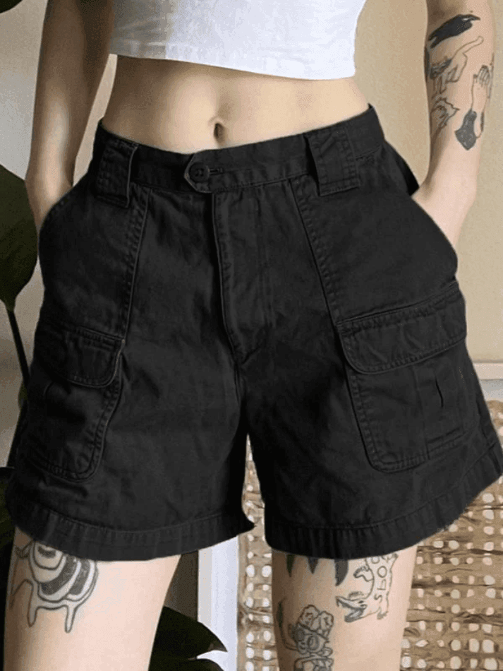 Levoire | Short Cargo En Denim À Jambe Droite