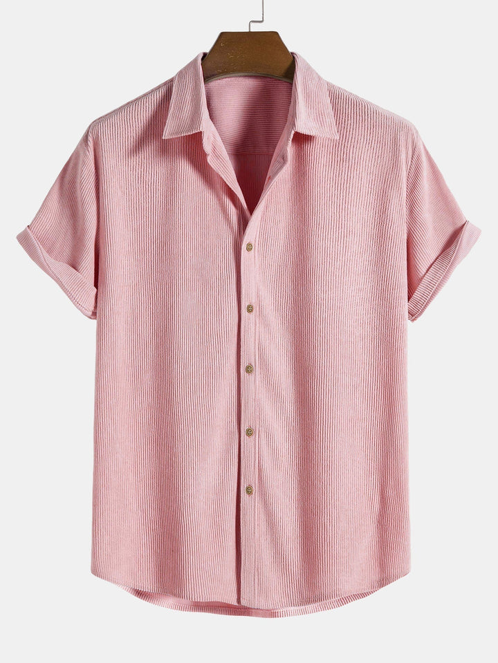 Levoire | Chemise De Loisirs En Velours Côtelé Avec Boutons Rose clair
