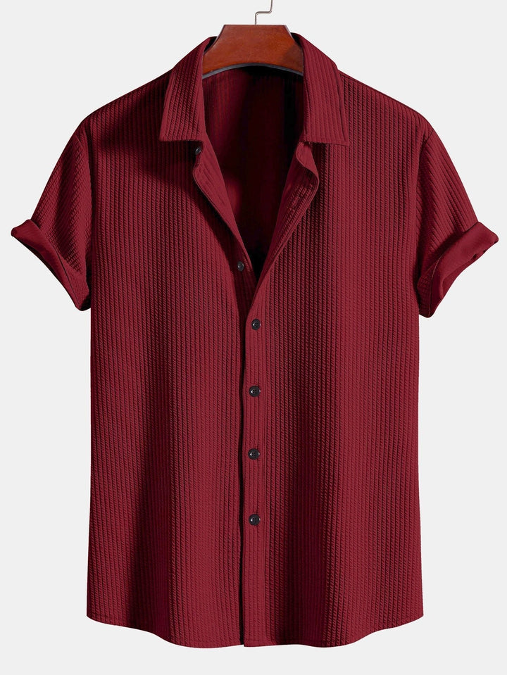 Levoire | Chemise Confort À Boutons Rayée Châtaignier