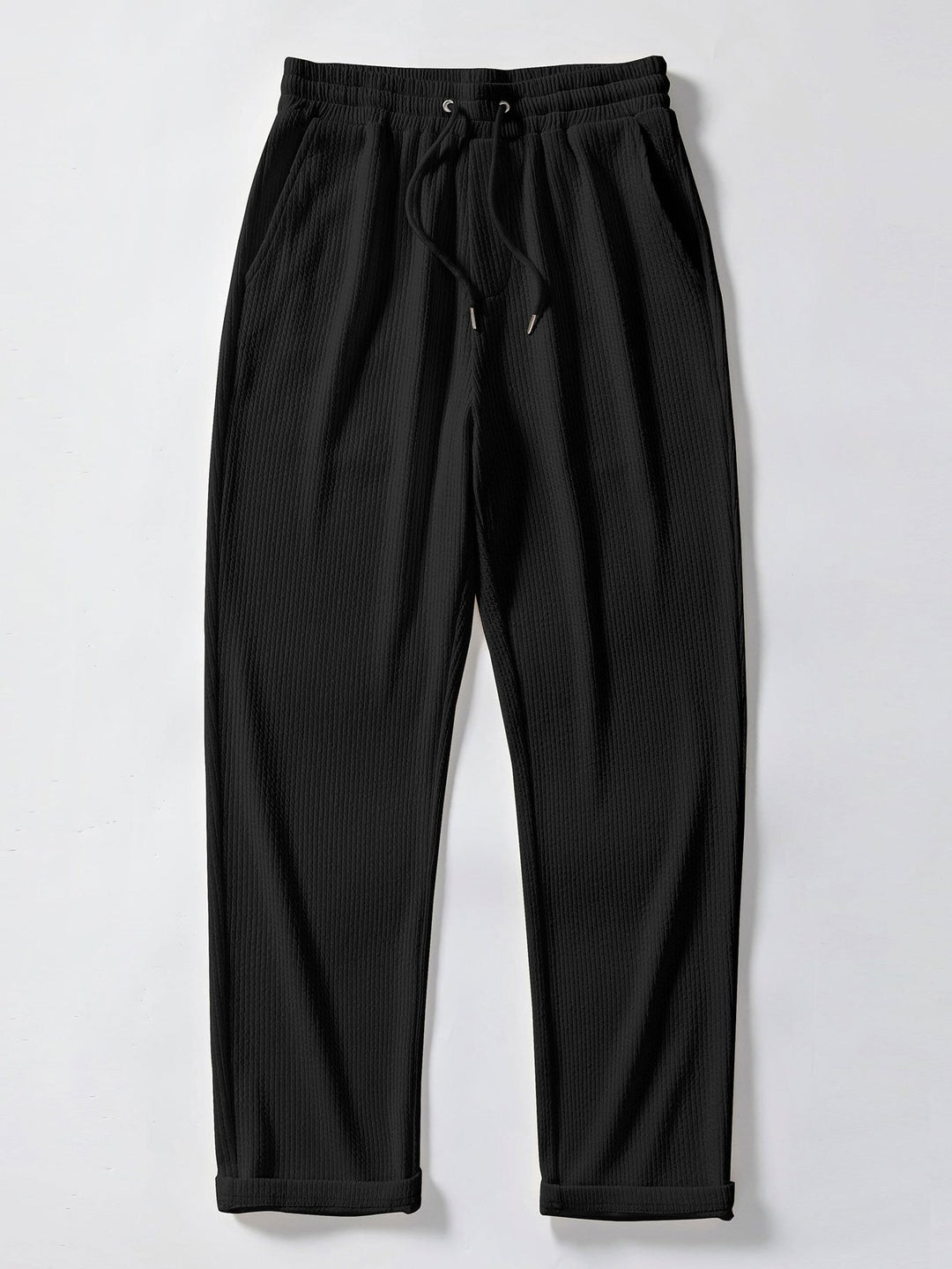 Levoire | Pantalon Droit Côtelé Noir