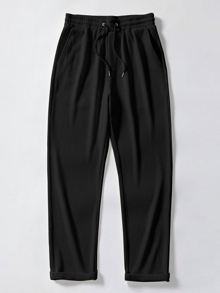 Levoire | Pantalon Droit Côtelé Noir
