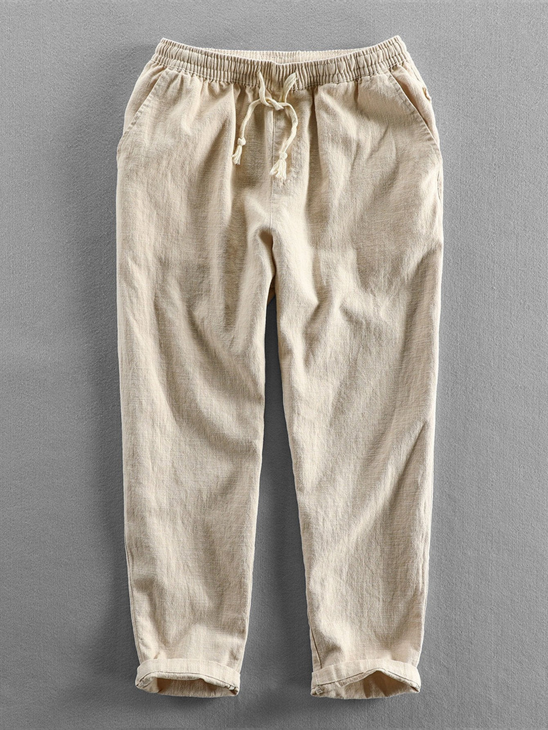 Levoire | Mélange De Lin Pantalon Cropped Beige