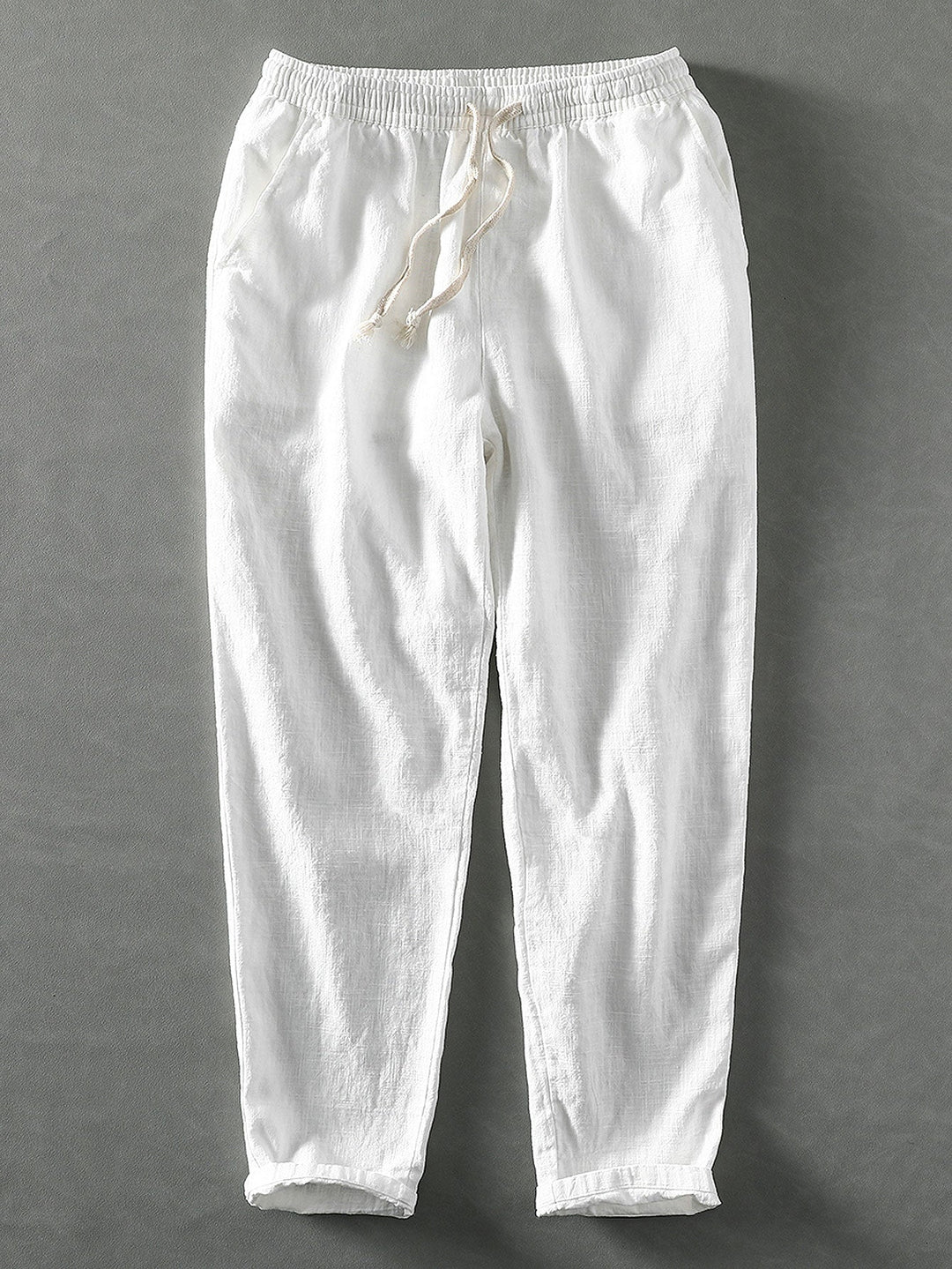 Levoire | Mélange De Lin Pantalon Cropped Blanc