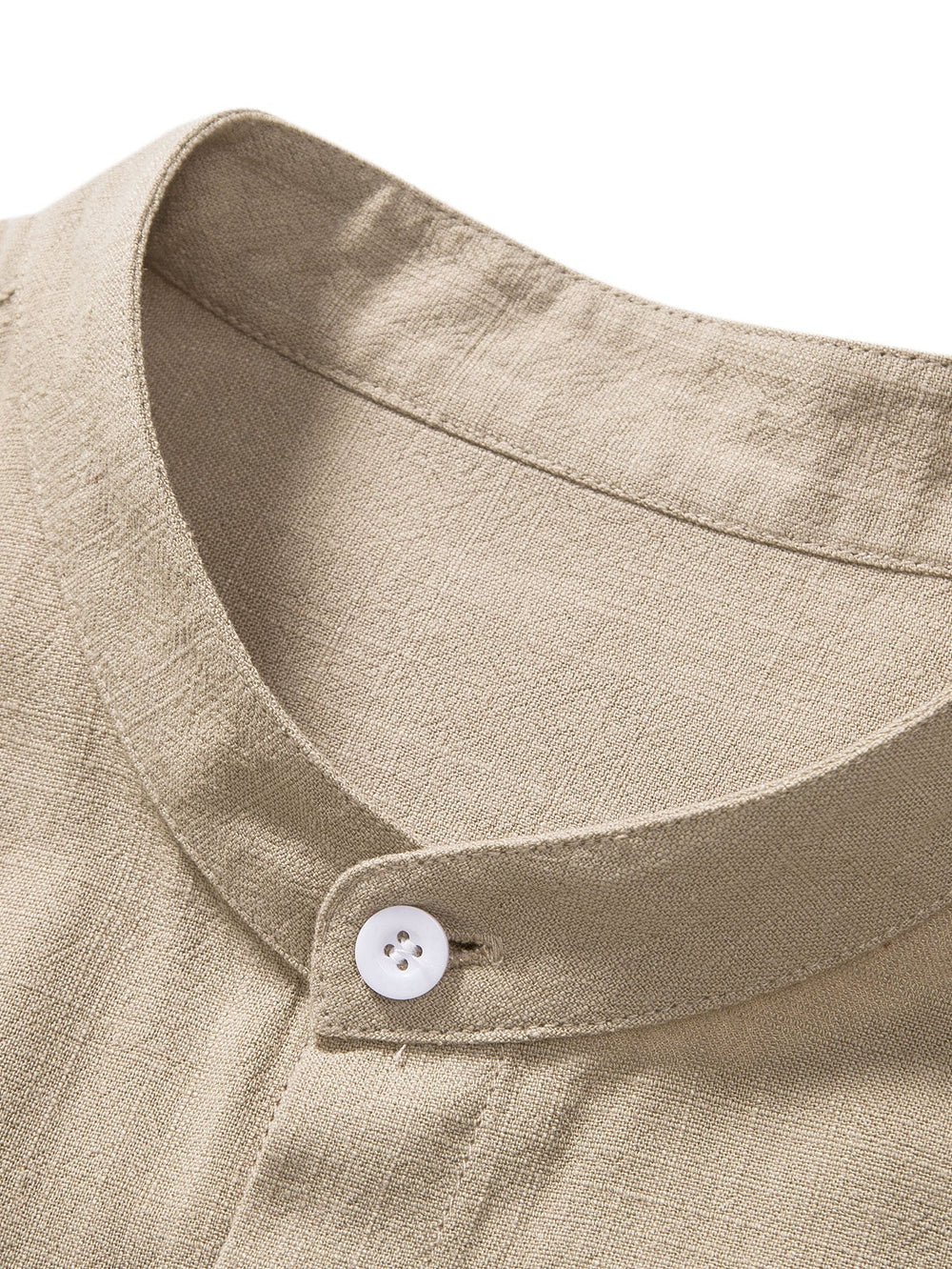 Levoire | Mélange De Lin Chemise À Col Montant