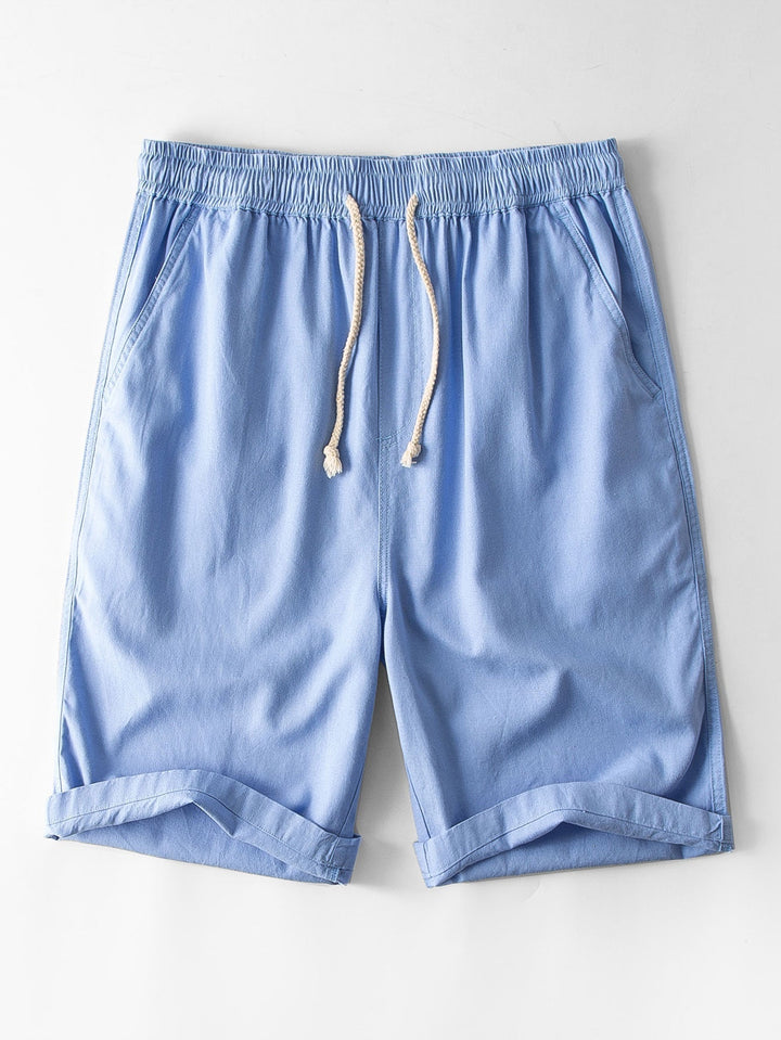 Levoire | Short Relax En Lin 100% Coton Bleu clair