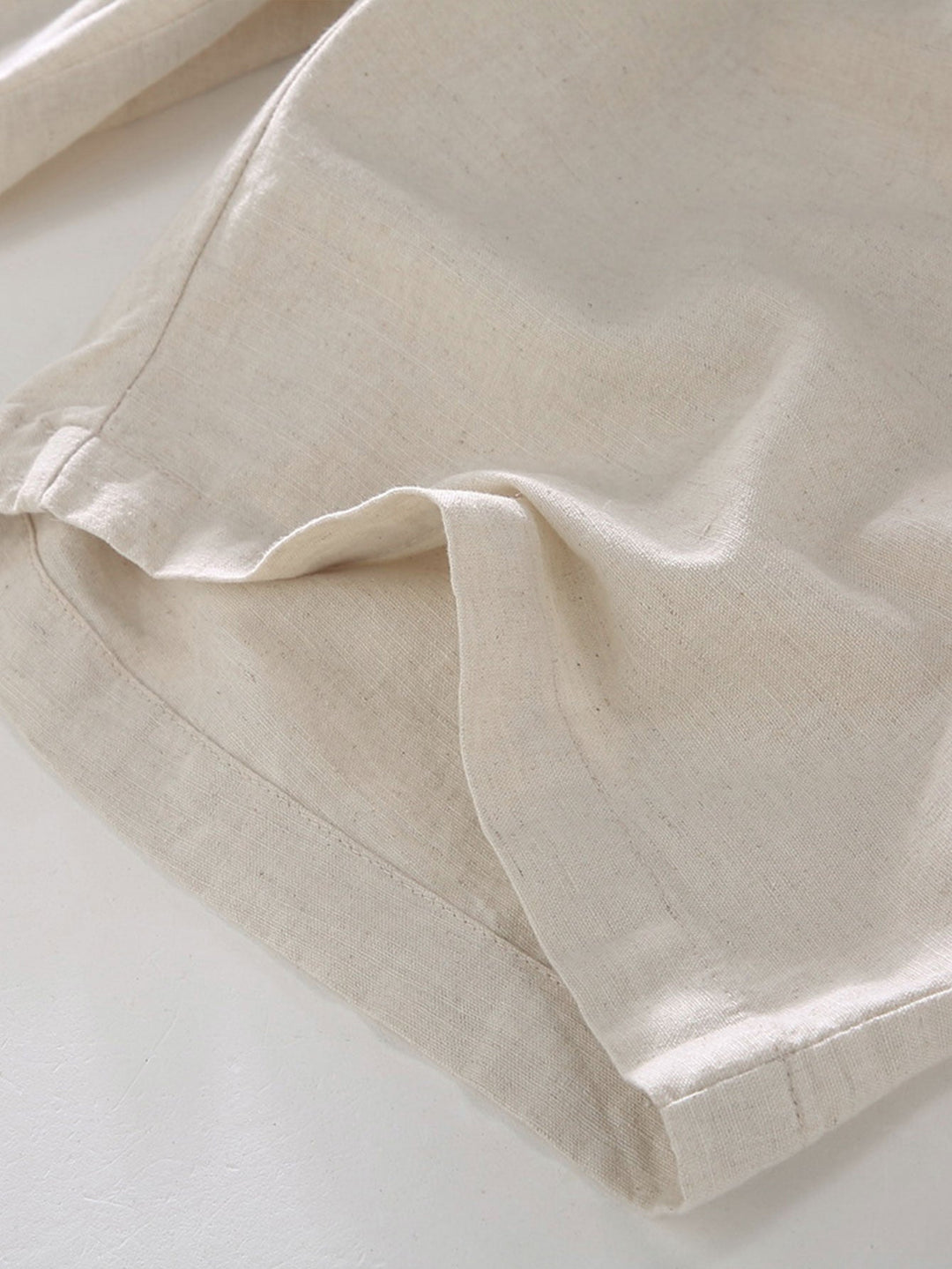 Levoire | Pantalon Court En Coton Lin À Cordon