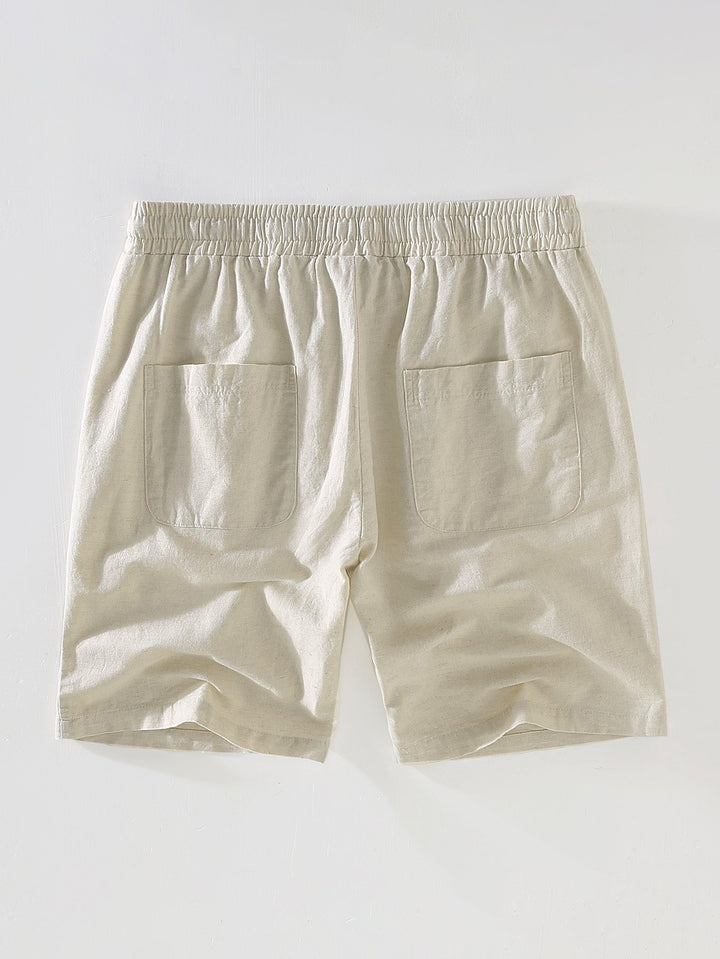Levoire | Pantalon Court En Coton Lin À Cordon