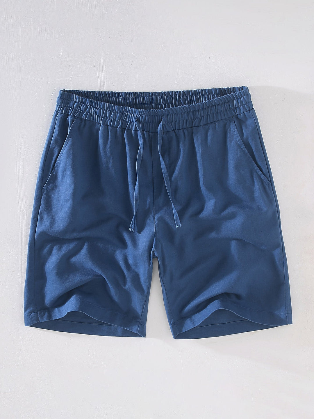 Levoire | Pantalon Court En Coton Lin À Cordon Bleu