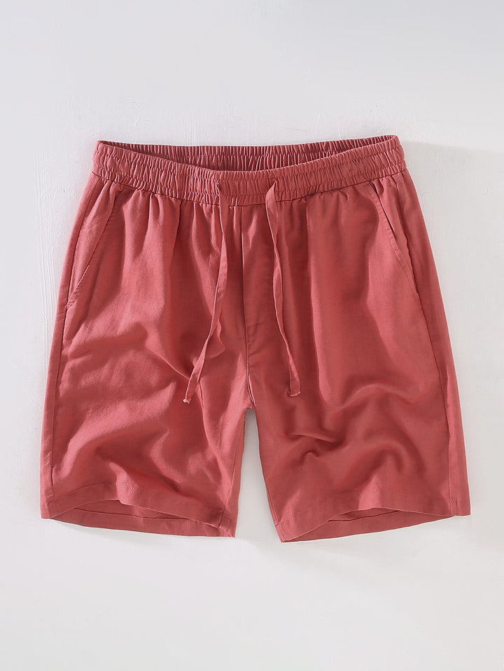 Levoire | Pantalon Court En Coton Lin À Cordon Rot