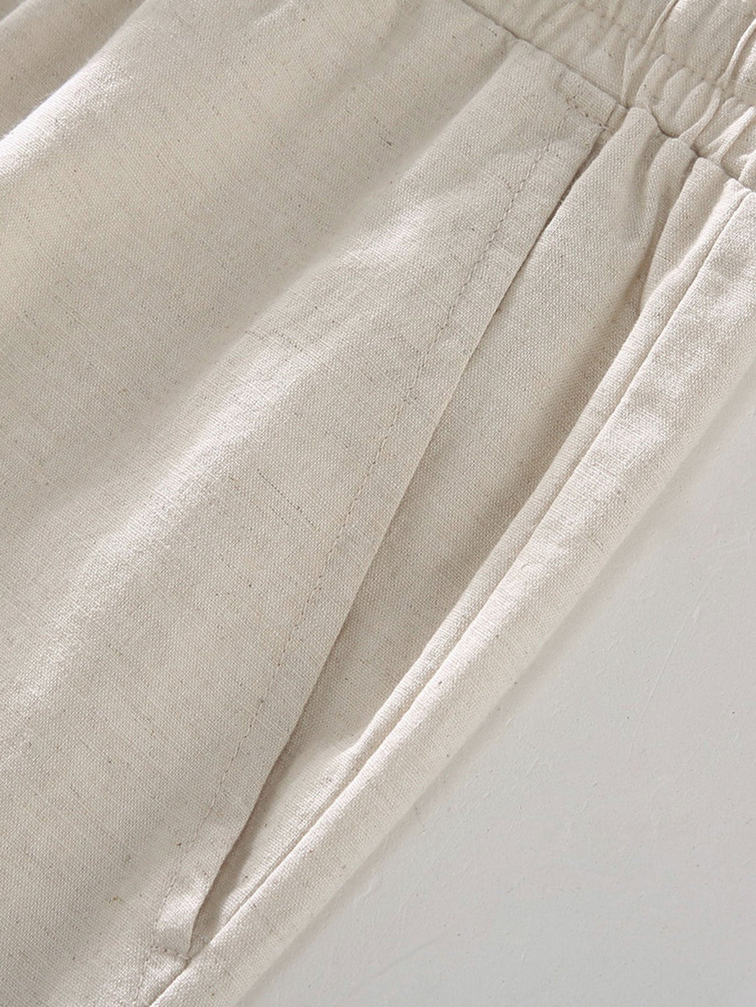 Levoire | Pantalon Court En Coton Lin À Cordon