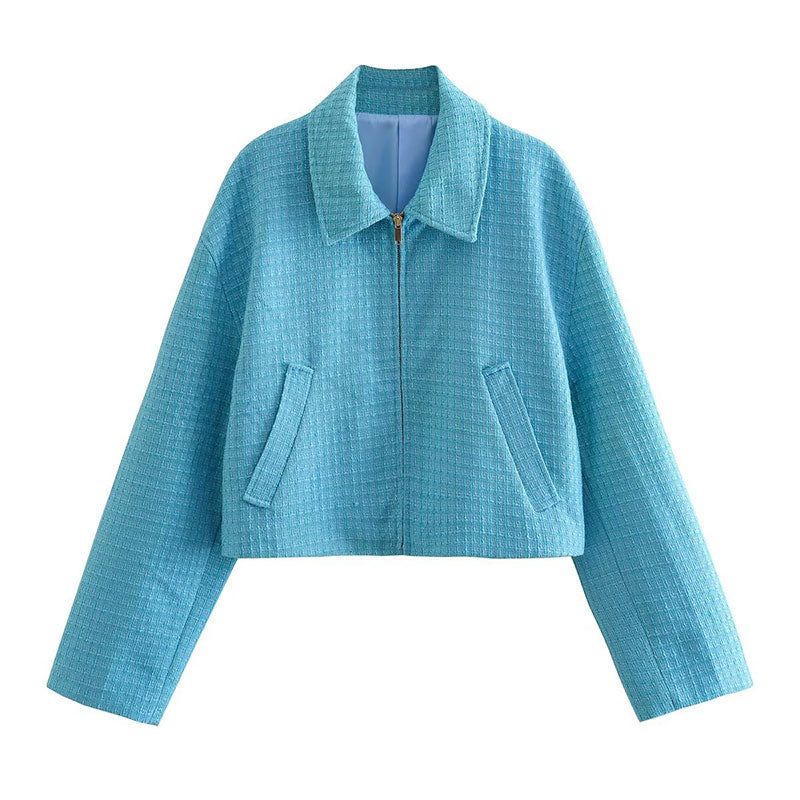 Levoire | Chic Veste De Transition Vintage Pour Femmes Bleu
