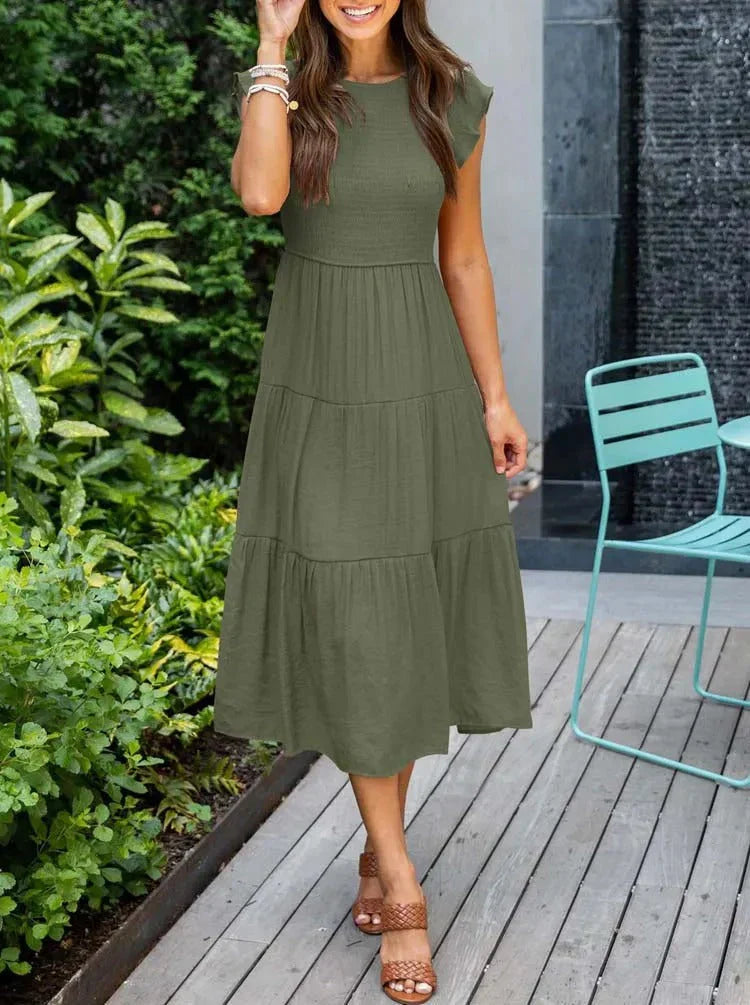 Levoire | Robe Raffinée Couvrant Le Ventre Vert foncé