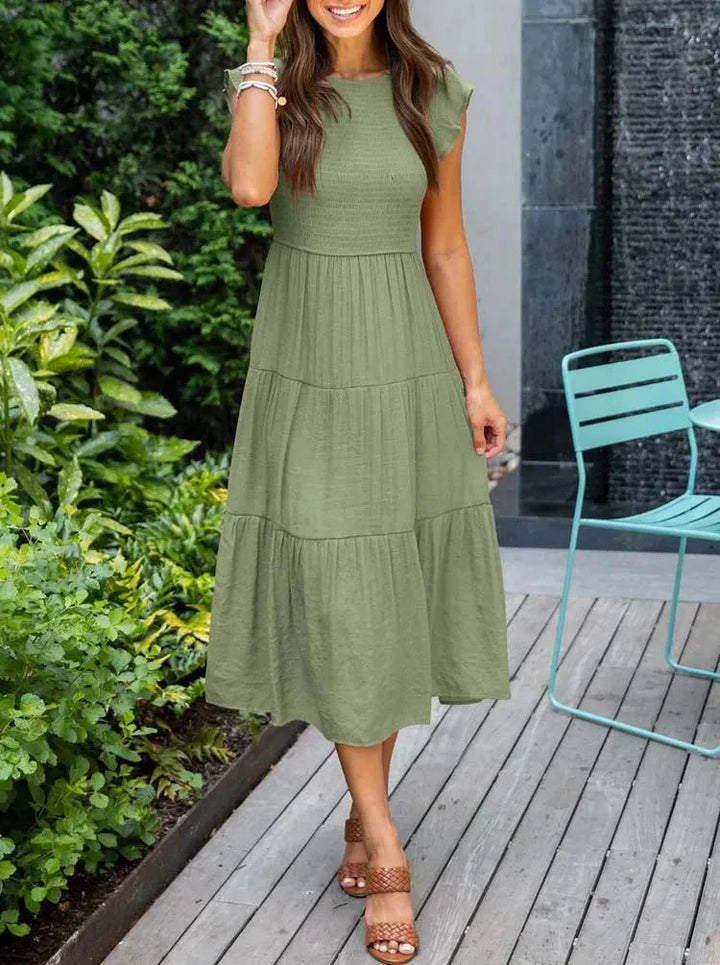 Levoire | Robe Raffinée Couvrant Le Ventre Vert