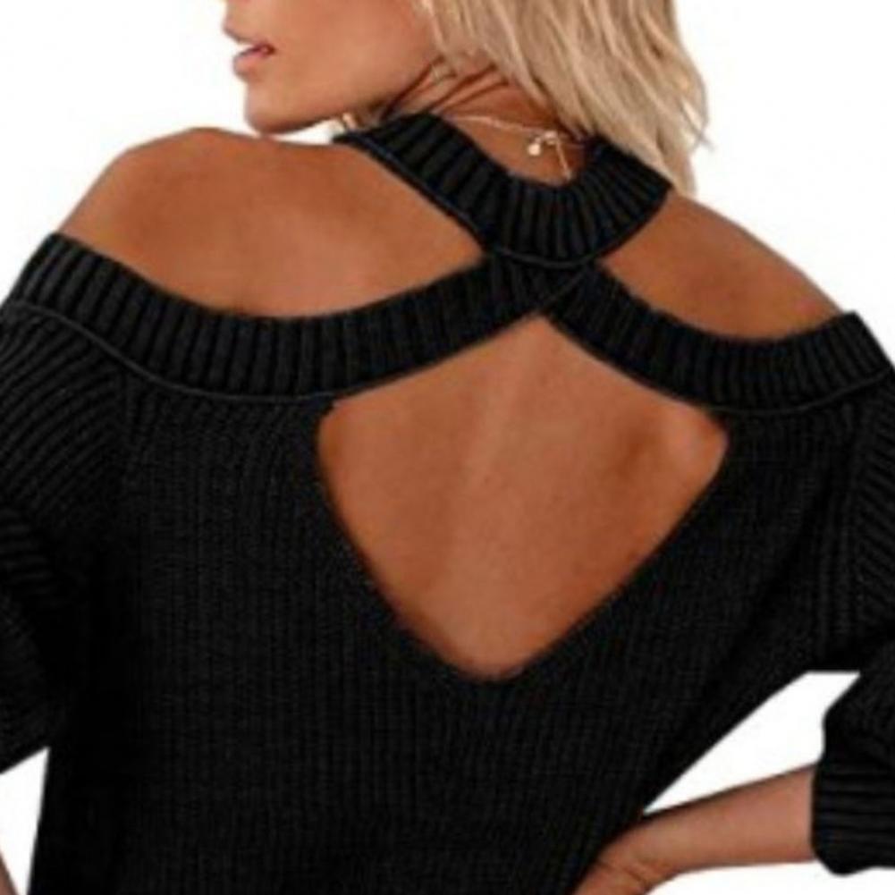 Levoire | Pull Noir À Épaules Découpées