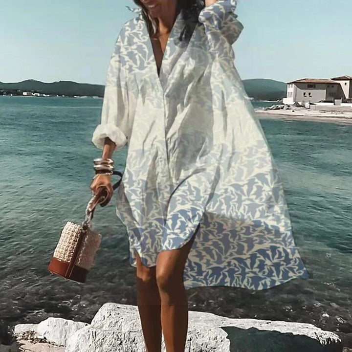 Levoire | Robe Chemise Décontractée Pour Femmes Bleu ciel
