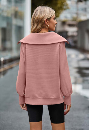 Levoire | Rosa Sweatshirt Avec Fermeture Éclair