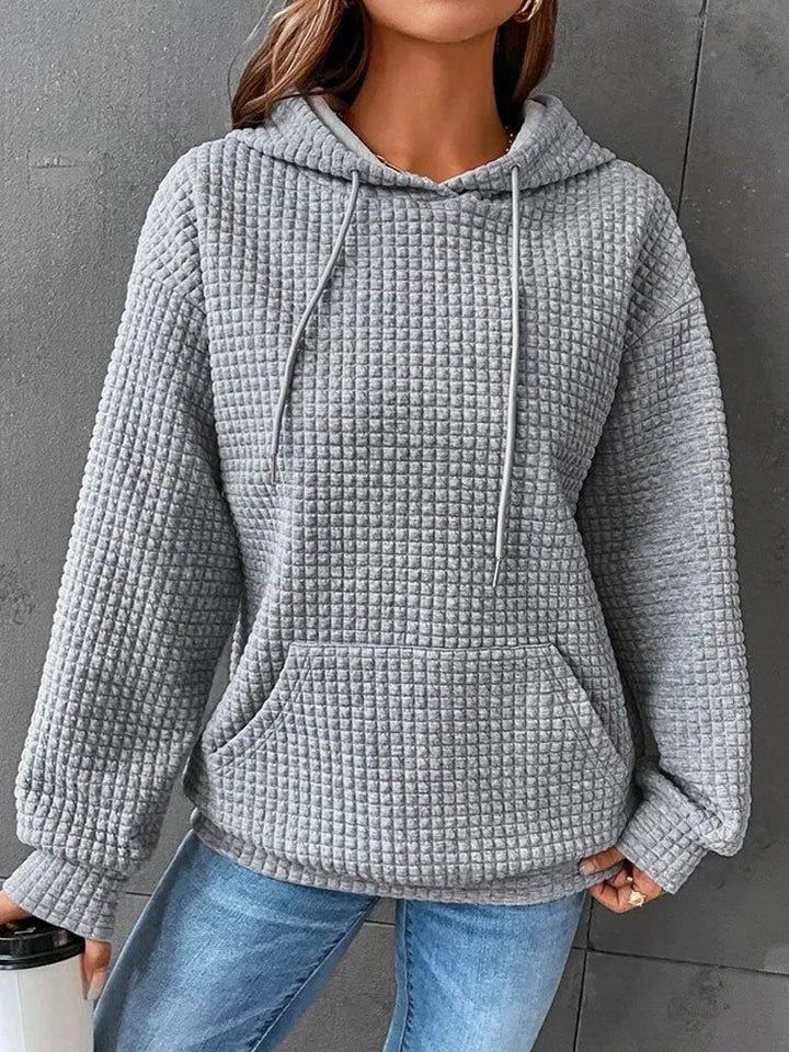 Levoire | Pull À Capuche Gris À Motifs Avec Capuche