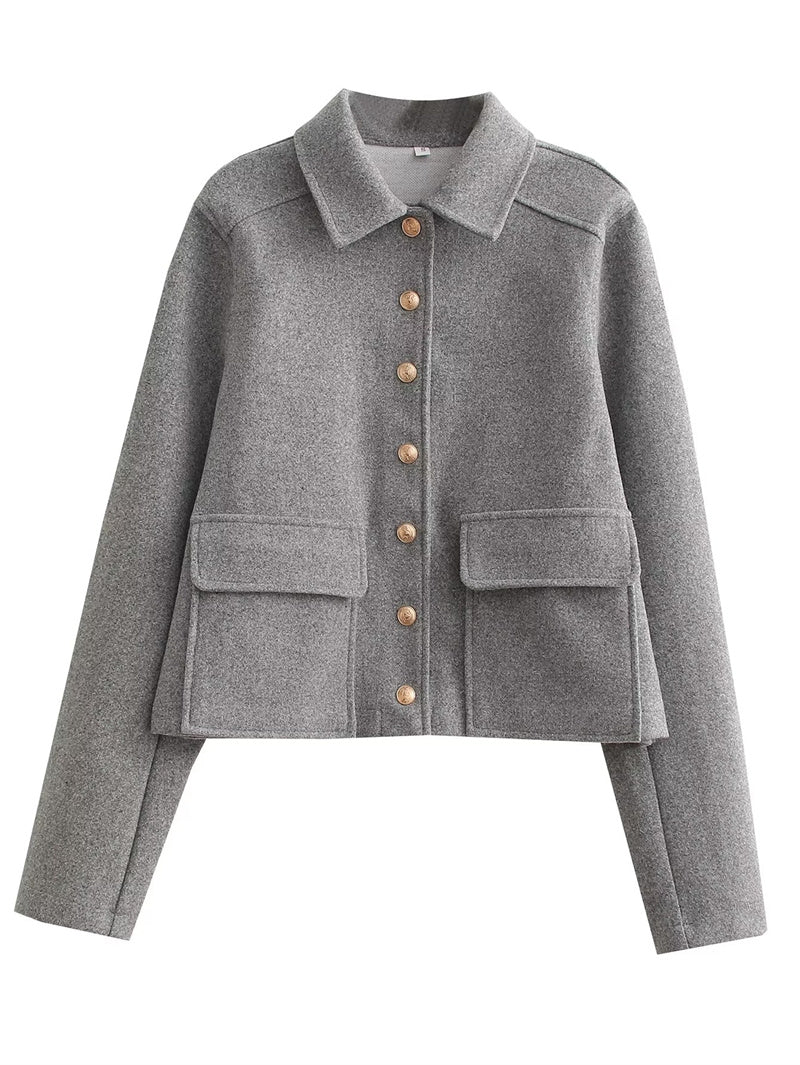 Levoire | Veste Femme Courte Gris