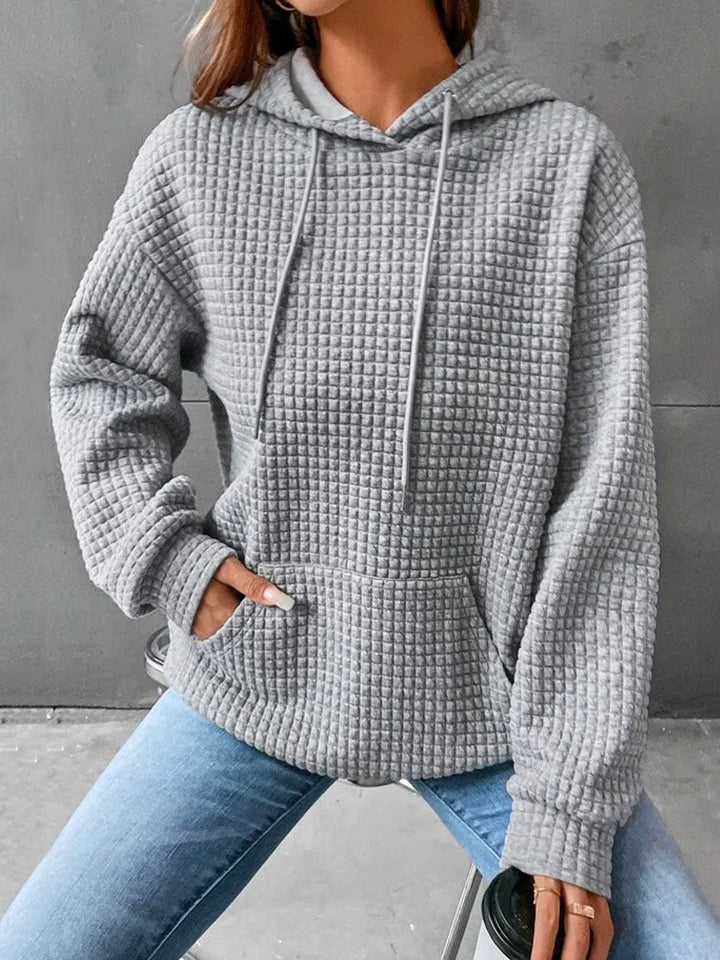 Levoire | Pull À Capuche Gris À Motifs Avec Capuche Gris
