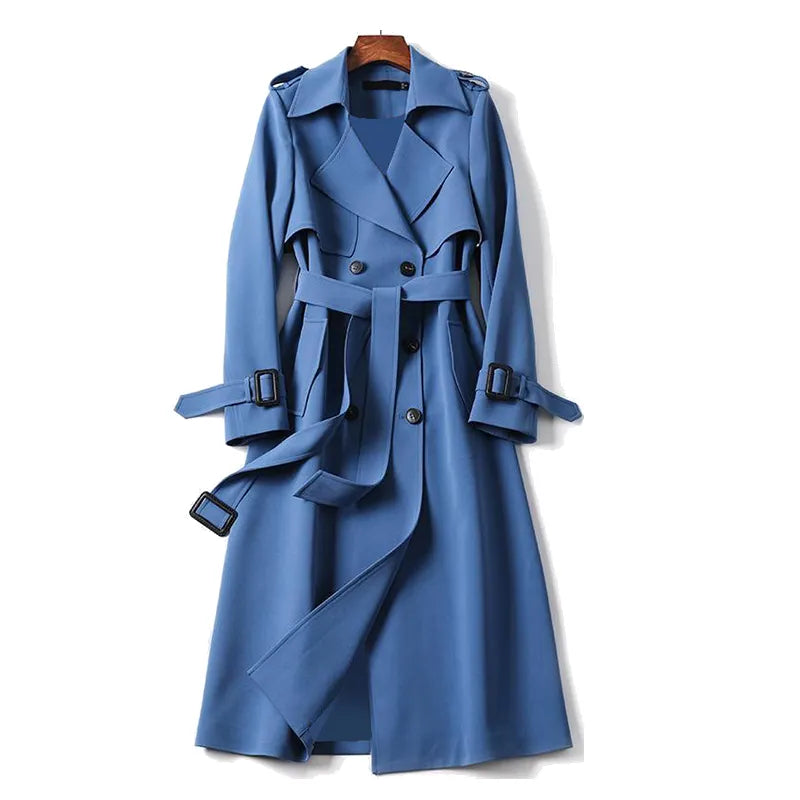 Levoire | Manteau Trench Élégant Bleu